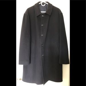 Navy Blue Overcoat - Large Regular Fit